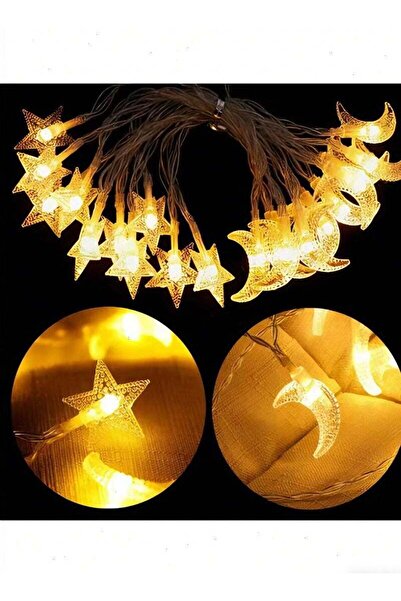 Generic Ramadan Lights, Star Moon Mesh LED String Lights - 3M 20 Lamp Beads