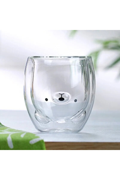 Choice 250ml duck 250ml Cute Animal Glass Cup 3D Bear Duck Double-layer Juice...