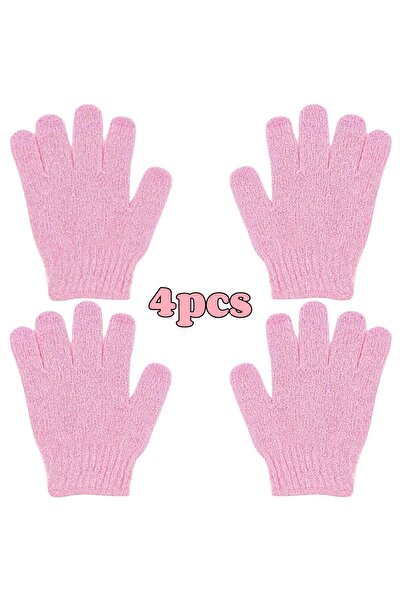 Choice 13.5 × 17.5 سم، وردي، 4 قطع، 2/4 قطع، قفازات استحمام مقشرة لإزالة الجل...