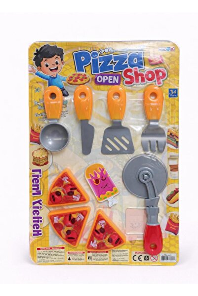 NASYONEL TOYS Oyuncak Pizza Shop Mutfak Seti – Pizza Dilimleme & Servis Akses...