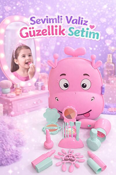 oydaş oyuncak Sevimli Valiz Güzellik Çantası; Kız Çocuk Oyuncağı