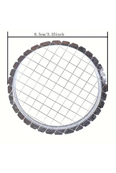 Choice Silver 1pc Round Grid Cutter Slicer - Ideal for Eggs, Mushrooms & Vege...