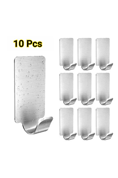 Choice 10Pcs() Self Adhesive Hook Stainless Steel Heavy Wall Hanger Hooks Bat...