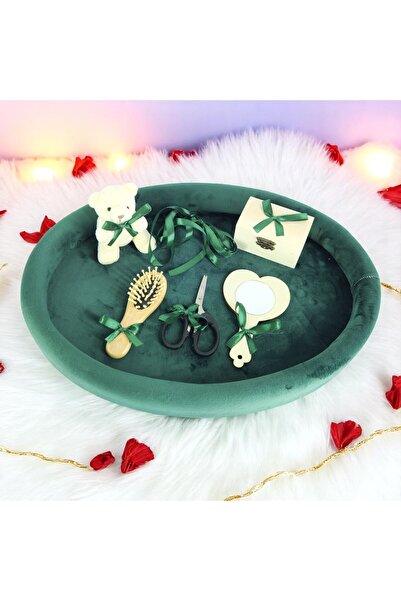 Inovius Tavita Mot, Buretata din Catifea cu 7 Piese - Ursulet Verde - TPT85