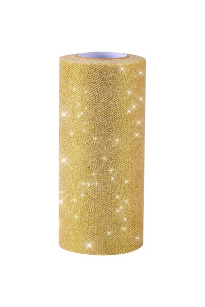 Choice as shown Gloden Long 25Yards Glitter Tulle Roll Sparkling Tulle Ribbon...