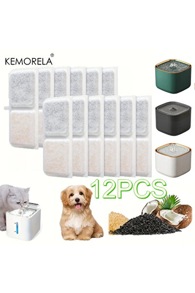 Choice 12 قطعة من فلاتر نافورة مياه القطط المصنوعة من الكربون النشط، 6/12 قطع...