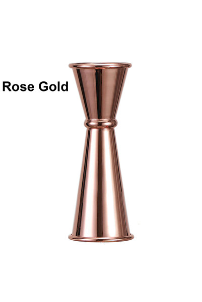 Choice كوب قياس كوكتيل مزدوج من الفولاذ المقاوم للصدأ، لون ذهبي وردي، قطعة وا...