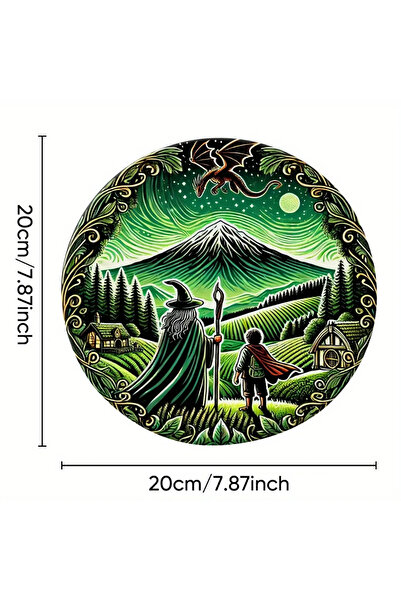Choice 20X20CM TYA13146-20X20CM Vintage "The Hobbit" Metal Wall Plaque - Roun...