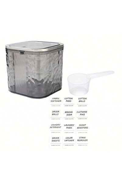 Choice black Laundry Pods Container with Lid for Laundry Room Organization St...