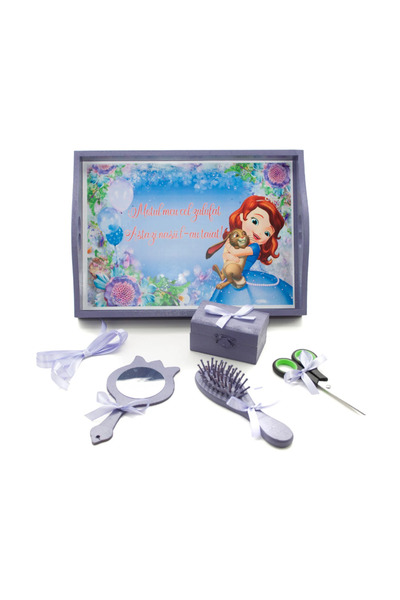 Inovius Tavita Turta cu 6 Piese - Printesa Sofia - TPT15 Mov