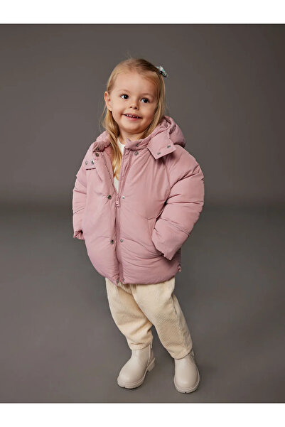 LC Waikiki LCW baby Pembe Su Itici Kız Bebek Şişme Mont