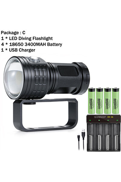 Choice Lithium Ion Battery Package C 80W COB Professional Diving Flashlight R...