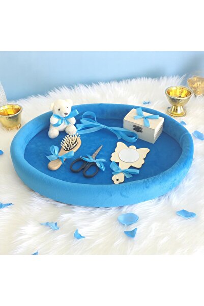 Inovius Tavita Mot, Buretata din Catifea cu 7 Piese - Ursulet Albastru Bleu -...