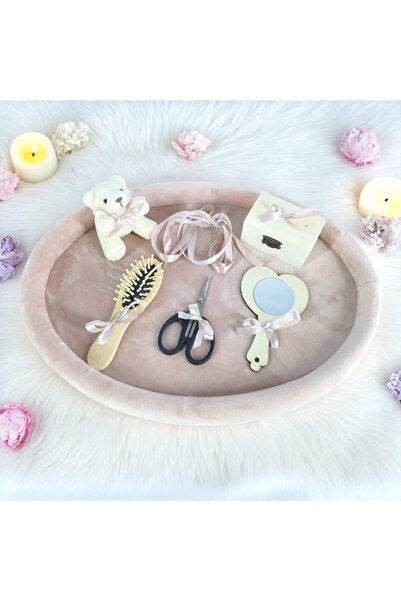 Inovius Tavita Mot, Buretata din Catifea cu 7 Piese - Nude Roz - TPT82