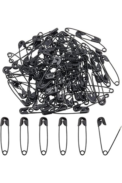 Choice AECH010-00532 100PCS 1" Black Safety Pins Colored Safety Pins Bulk Sew...