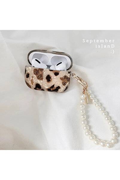 Choice غطاء حماية لسماعات AirPods Pro 2 بتصميم قلادة جلد النمر، متوافق مع Air...