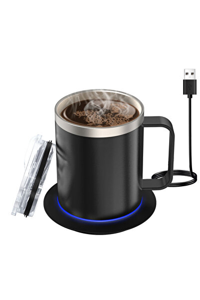 Choice 350ml black Self-Heating Coffee Mug - 12oz USB Electric Heated Mug Hea...