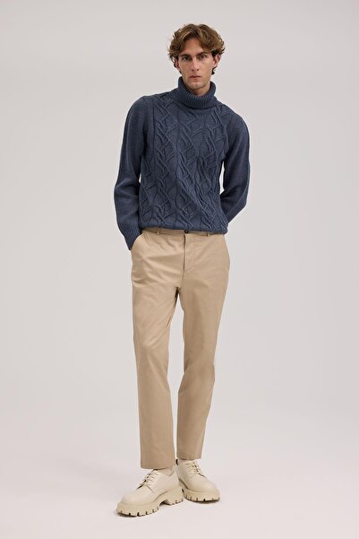 Jakamen Mink Comfort Fit Side Pocket Cotton Canvas Trousers