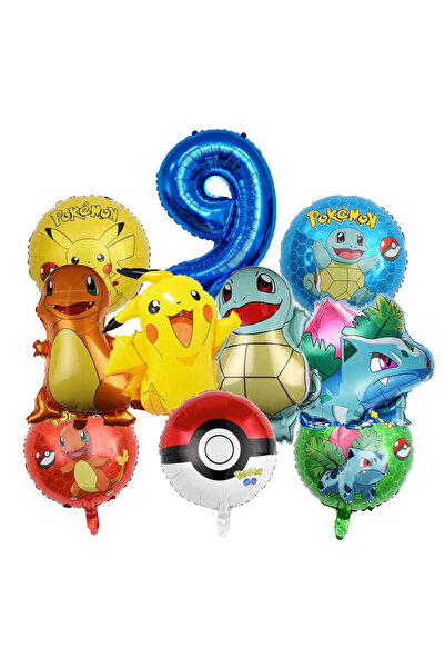 Choice مجموعة أخرى من بالونات الحفلات الكرتونية الزرقاء-9، بالون فويل أزرق، ب...