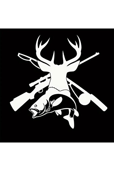 Choice ملصق أبيض لرأس غزال صيد، ملصق للسيارة، ملصق للكمبيوتر المحمول، ملصق لل...