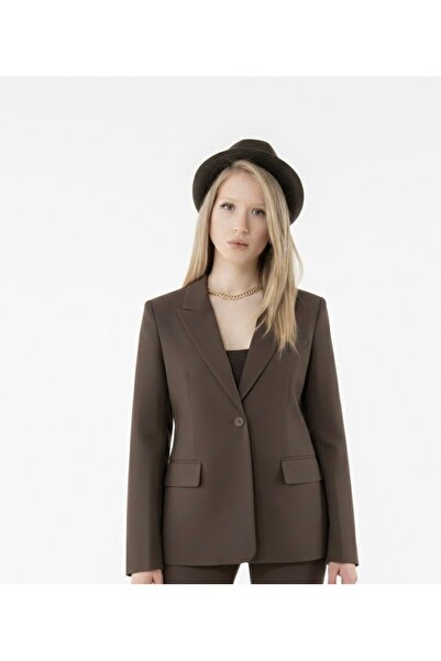 Feybie Gaia Kahverengi Blazer Ceket