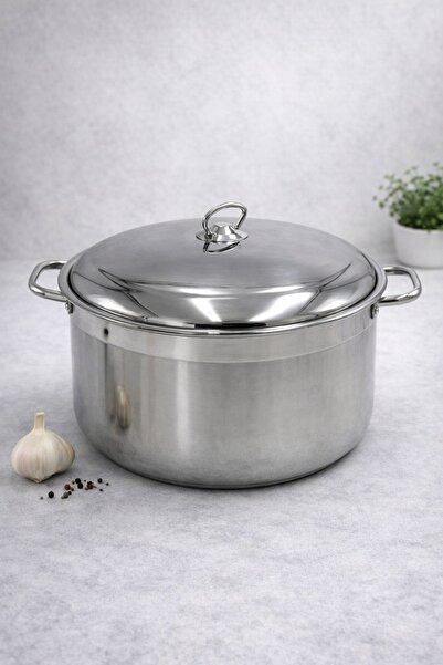 KAMPANYALI Outlet Stainless Steel Deep Pot 36×23 cm |   24 Lt Extra Large Siz...