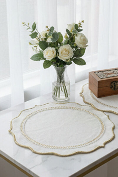 cix short tagline Taşlı Supla Kenar Detay %100 Keten Naturel Kumaş Taşlı 1 Adet