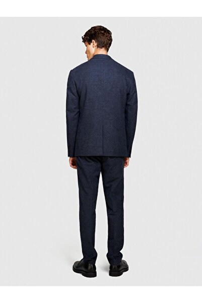 Sisley Slim Fit Striped Fleece-Lined Pants Men's Colorful T-Shirt - 323A4Pdls...