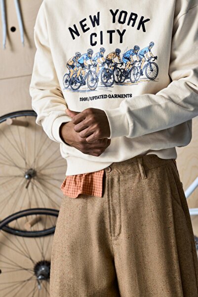 Pull & Bear Cyclist graphic sweatshirt