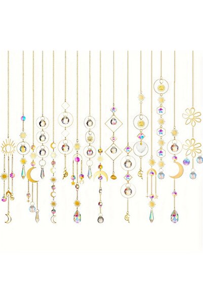 Choice B 16pcs Crystals Suncatcher Hanging Sun Catcher Garden Hanging Crystal...