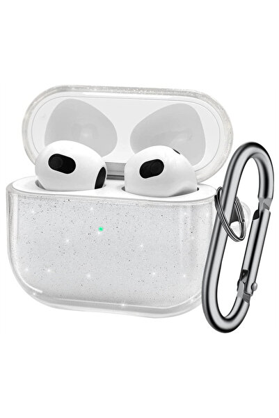 Choice for Airpods Pro 2 White Bling Glitter Clear Earphone Case For Airpods ...