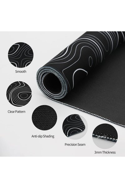 Sumkyle Large Gaming Mouse Pad, Extended Desk Mousepad with Stitched Edges, Non-Slip Rubber Base Mice Pad