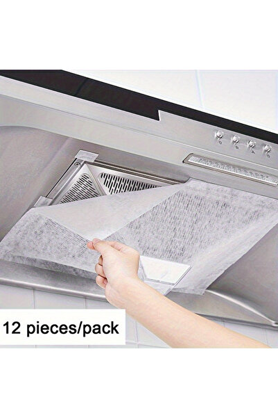 Choice 12pcs-1pack 12pcs Disposable Hood Oil Filter Paper Non-woven Cooker Ho...