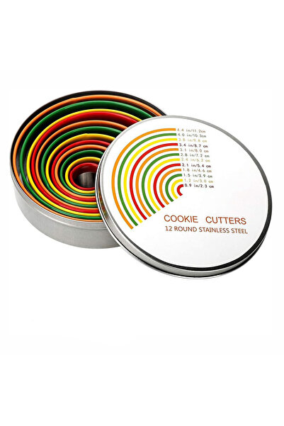 Choice مجموعة من 12 قطعة من قطاعات البسكويت والكوكيز الدائرية، قطاعات معجنات ...