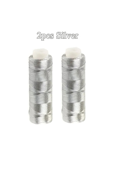 Choice 2Silver 2pcs Cross Stitch Thread Gold and Silver Thread Bright Line St...