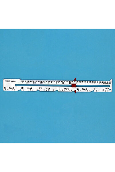 Choice WHITE Hem Master Ruler, For Crooked Lines, Cold Metal Guide, Sewing Sl...