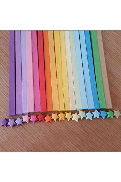 Choice مجموعة شرائط ورقية ملونة لطيّ الورق على شكل نجمة الحظ، لتزيينها بنجمة ...
