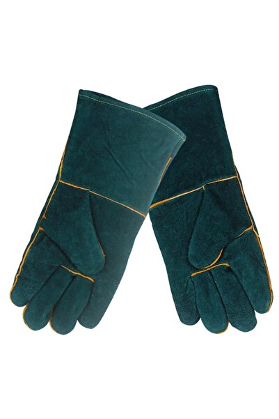 Choice قفازات أمان مضادة للعض HJC135 صفراء بطول 35 سم، مصنوعة من الجلد، لحماي...