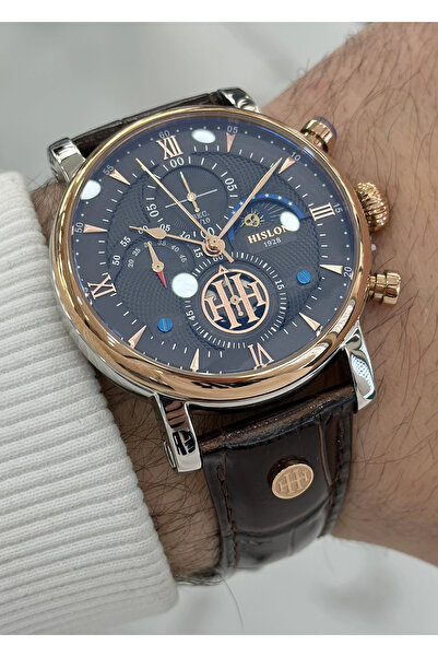 Hislon Orijinal Deri Kordon Su Geçirmez Erkek Kol Saati ILKTM105T-05KR