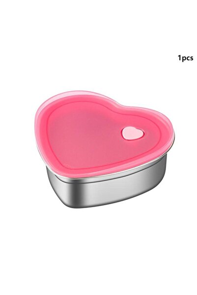 Choice Pink Love-shaped Kitchen Food Organizers With Lids 410 Stainless Steel...