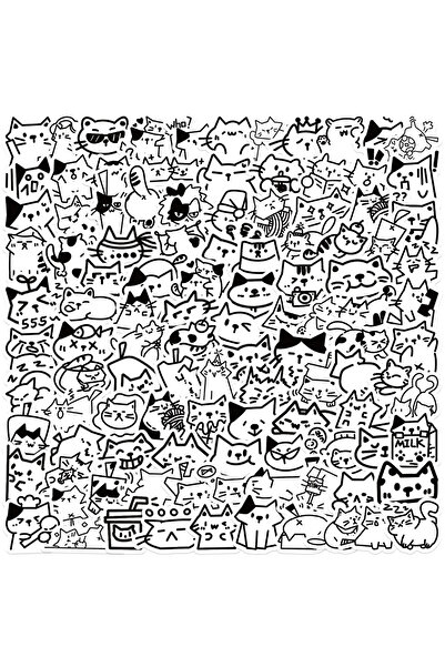 Choice Multicolor 110Pcs Cute Q version Small Cat Stickers DIY Stickers Scrap...