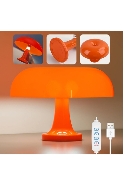 Choice WEL-59-Orange Classic Mushroom Table Lamp Modern Bauhaus Art Table Lam...