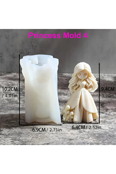 Choice1 قالب أميرة ثلاثي الأبعاد، قالب سيليكون لصنع الشموع، دمية أميرة لطيفة،...