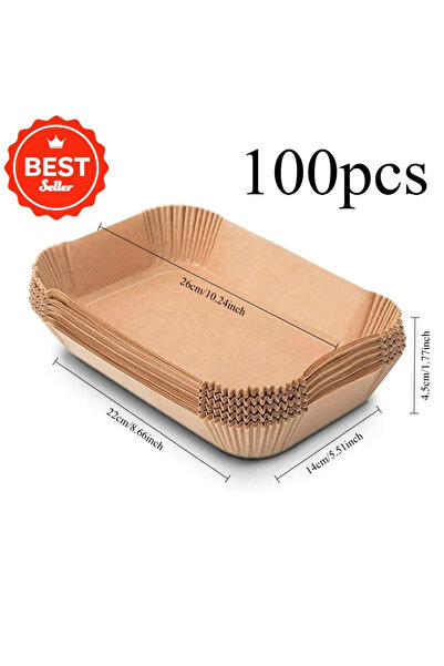 Choice 100PCS 22x14 Disposable Air Fryer Paper Rectangular Air Fryer Baking P...