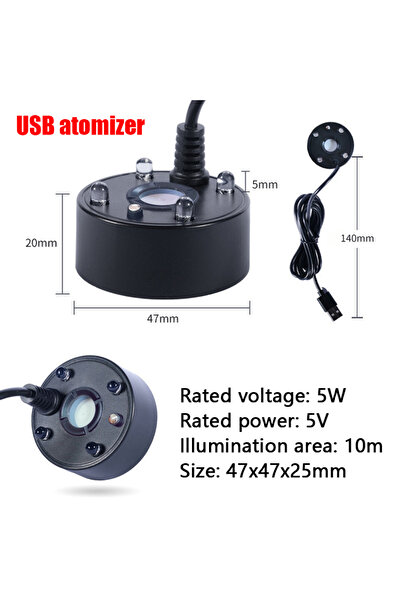 Choice أسود 1PC 5V USB صانع الضباب الضباب البخاخ نافورة المياه حوض السمك البر...