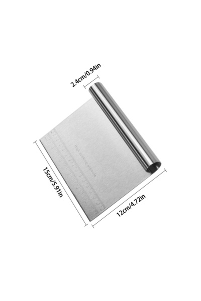 JETTING 15cm Stainless Steel Flour Cutter With Scale, Dough Cutter, Baking Sc...