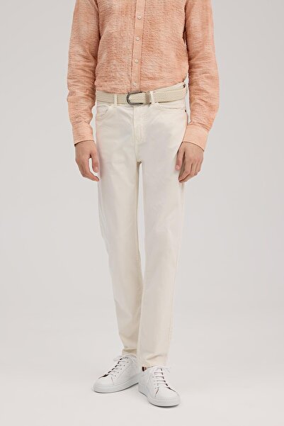 Jakamen Krem Slim Fit 5 Pocket Sports Trousers