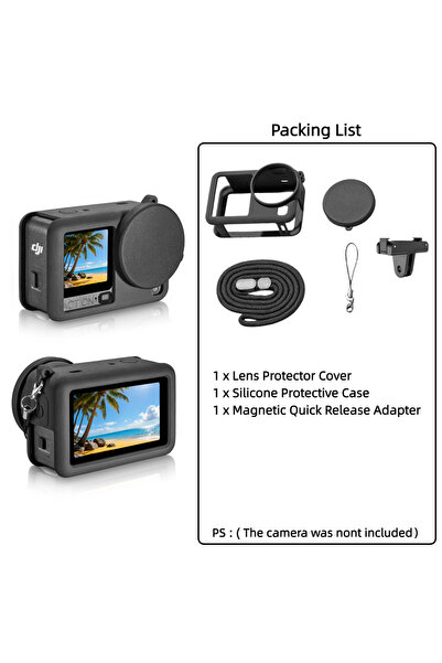 Choice black color For Dji Osmo Action 6 Camera Accessory Kit Lens Guard/Sili...