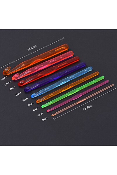 Choice A Colorful Crystal Crochet Hooks - Large Head Plastic Knitting Needles...