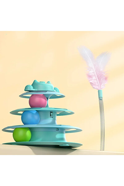 Choice green Funny Cat Pet Toy Cat Toys Intelligence Triple Play Disc Cat Toy...